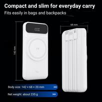 22.5w 10000mah - FIT2 H30C, 10000mAh, 22.5W, 15W belaidis įkrovimas - 5 nuotrauka