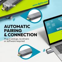 wireless hdmi - Digitus DS-55359 Wireless HDMI Extender Set iki 150m 4K/60Hz Juodas (Black) - 7 nuotrauka