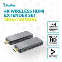 wireless hdmi - Digitus DS-55359 Wireless HDMI Extender Set iki 150m 4K/60Hz Juodas (Black) - 8 nuotrauka