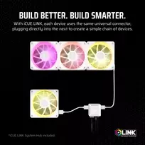 120mm fan - Corsair iCUE LINK LX120 RGB White 3 vnt. - 4 nuotrauka