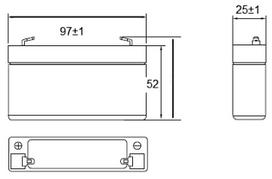 akumuliatoriai 3 6v - MPL POWER ELEKTRO MW 1.3-6 - 2 nuotrauka