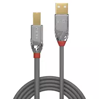 usb 2.0 a b cable - Lindy Cromo Line USB 2.0 A To USB 2.0 B Cable 0.5m Grey - 2 nuotrauka