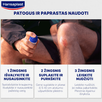 purskiamas pleistras - HANSAPLAST Second Skin Protection purškiamas pleistras, 40 ml - 3 nuotrauka