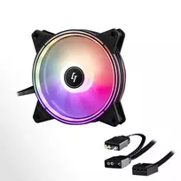 kompiuterio ausintuvas - Chieftec NF-1225RGB 120mm Black - 3 nuotrauka