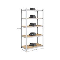 metaliniai - Songmics GLR050E01 Sandėliavimo lentyna, 200 x 100 x 50 cm, sidabrinė (Silver) - 2 nuotrauka