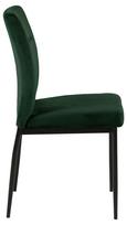 kedi tamsiai zalia - Valgomojo kėdė ArtLife Alm Velvet MT_ACT/KRZ_ALM-DUBLIN_DARK_GREEN_19, juoda/tamsiai žalia, 55 cm x 45 cm x 90.5 cm - 3 nuotrauka
