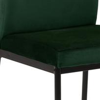 kedi tamsiai zalia - Valgomojo kėdė ArtLife Alm Velvet MT_ACT/KRZ_ALM-DUBLIN_DARK_GREEN_19, juoda/tamsiai žalia, 55 cm x 45 cm x 90.5 cm - 5 nuotrauka