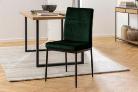 kedi tamsiai zalia - Valgomojo kėdė ArtLife Alm Velvet MT_ACT/KRZ_ALM-DUBLIN_DARK_GREEN_19, juoda/tamsiai žalia, 55 cm x 45 cm x 90.5 cm - 8 nuotrauka
