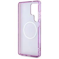 magsafe s25 ultra - Guess "Glitter Flowers Triangle Buttons MagSafe Case Galaxy S25 Ultra" Purpl - 4 nuotrauka
