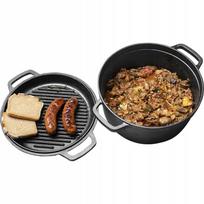 grilinu - BROWIN 330527 ketaus puodas su grilio keptuve 3,5 l - 3 nuotrauka