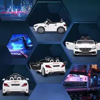 dvivietis elektrinis automobilis vaikui - Dvivietis elektrinis automobilis vaikams, baltas - 4 nuotrauka
