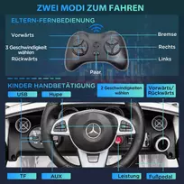 dvivietis elektrinis automobilis vaikui - Dvivietis elektrinis automobilis vaikams, baltas - 6 nuotrauka
