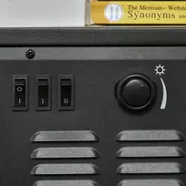 elektrinis zidinys - HOMCOM LED elektrinis židinys, stovintis, 1000/2000 W, plienas, Juodas (Black) - 3 nuotrauka