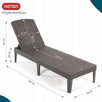 sodo gultas - Keter Jaipur Saulės gultas, grafito (Grey) - 8 nuotrauka