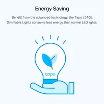 linas - TP-Link Tapo L510E Išmanioji lemputė LED, E27, 8.7 W, 806 lm, 2700 K, Dimmable, Balta (White) - 4 nuotrauka