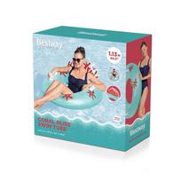 pripuciamas - Bestway Pripučiamas plaukimo ratas su atlošu Coral Bliss 107x113 cm 43730 - 2 nuotrauka