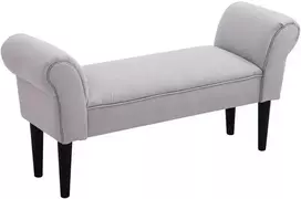 miegamojo lovos suoliukas - HOMCOM Suoliukas, pilkas (Grey), 102 cm x 36 cm x 51 cm - 1 nuotrauka