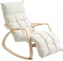 Fotelis HOMCOM supamasis krėslas, kreminės baltos spalvos (Cream White)