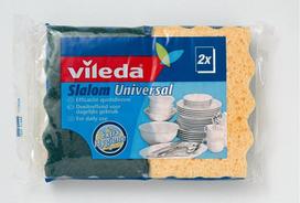 Vileda Slalom Universal kempinė valymui, geltona/žalia, 2 vnt.