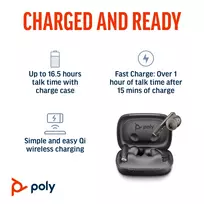 usb ausine - HP Poly Voyager Free 60+ UC Earbuds | 7Y8H0AA - 6 nuotrauka