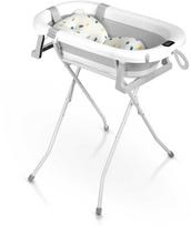 ir termometrai - Ricokids sulankstoma vonelė vaikams, su rėmu, termometru ir įdėklu, balta-pilka (White-Grey) - 15 nuotrauka