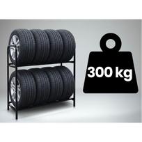 laikiklis - Humberg HM-386 Padangų stovas, metalinė lentyna 8 padangoms - 4 nuotrauka
