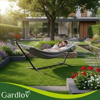 gardlov - Iso Trade Hamakas su stovu Gardlov, 200x150cm - 8 nuotrauka