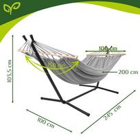 gardlov - Iso Trade Hamakas su stovu Gardlov, 200x150cm - 20 nuotrauka