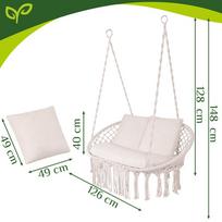 gandro lizdas supynes - Gardlov Sūpynės „Bocianie Gniazdo“ dvigubos kreminės (Cream) - 12 nuotrauka