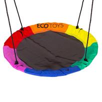 vaikiskos supynes - EcoToys Sūpynės su stovu 4in1, Juodas (Black), 168 x 197 cm - 2 nuotrauka