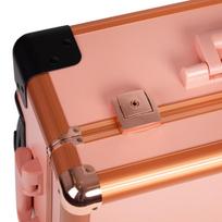kosmetinis veidrodis - Activeshop Makiažo veidrodis - kosmetikos lagaminas T-27 Rose Gold - 4 nuotrauka