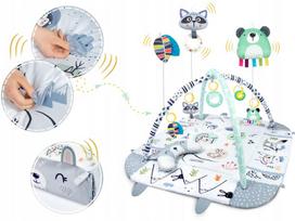 lavinamasis kilimelis - Ricokids lavinamasis kilimėlis Triušis, 110 x 100 cm, Balta/Pilka (White/Grey) - 2 nuotrauka