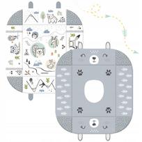 lavinamasis kilimelis - Ricokids lavinamasis kilimėlis Triušis, 110 x 100 cm, Balta/Pilka (White/Grey) - 6 nuotrauka