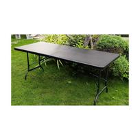 sodas - Sulankstomas stalas Tonro 180 cm, juodas - 7 nuotrauka