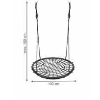 supynes vaikams - Malatec sūpynės gandro lizdas 100cm Juoda (Black) HB23513 - 4 nuotrauka