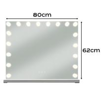 kosmetine - Soulima LED Kosmetinis veidrodis 80x62 cm - 14 nuotrauka
