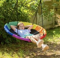 lauko supynes - Sūpynės gandralizdžiui STORK Kruzzel 25284, 110 cm - 4 nuotrauka