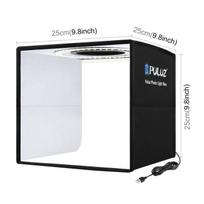 kubas - Fotogravavimo dėžė Puluz LED, 25cm - 5 nuotrauka