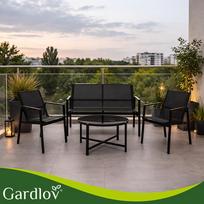 lauko baldai - Lauko baldų komplektas Gardlov, juoda sp., 4 vietų - 6 nuotrauka