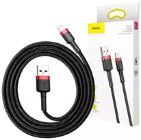 red 3 - Baseus Cafule Cable Lightning QC3.0 2A, 3m Black-Red - 4 nuotrauka
