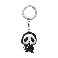 ghost face - FUNKO POP! Raktų pakabutis: Scream - Ghost Face with Knife, 10 cm, balta (White)/juoda (Black) - 2 nuotrauka
