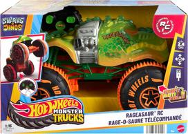 automodeliai - Hot Wheels Monster Trucks RC automodelis Rageazauras (JBH03) - 6 nuotrauka