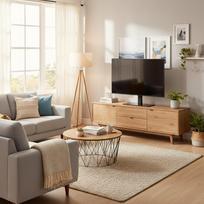 laikiklis tv - Maclean MC-450 Universalus televizoriaus stovas, skirtas RTV spintelėms, 32-65", max. 40kg, max. VESA 400x400, Juodas (Black) - 4 nuotrauka