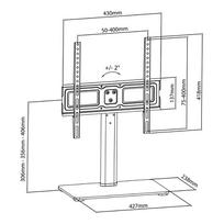 laikiklis tv - Maclean MC-450 Universalus televizoriaus stovas, skirtas RTV spintelėms, 32-65", max. 40kg, max. VESA 400x400, Juodas (Black) - 11 nuotrauka