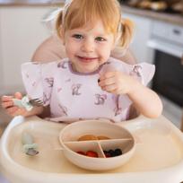 lekste - BABYONO silikoninė neslystanti lėkštė, kreminė (Cream), 1 vnt. - 3 nuotrauka