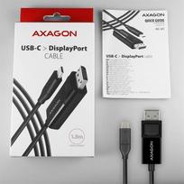 displayport 2.1 kabelis - AXAGON RVC-DPC USB-C į DisplayPort kabelis 1.8m Juodas (Black) - 2 nuotrauka