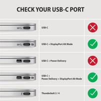 displayport 2.1 kabelis - AXAGON RVC-DPC USB-C į DisplayPort kabelis 1.8m Juodas (Black) - 4 nuotrauka