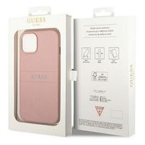 iphone 15 rozinis - Guess Glitter Flakes Script Metal Logo, Apple iPhone 14 Plus, rožinė - 2 nuotrauka