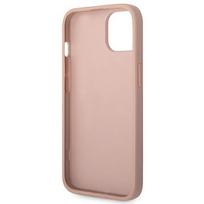 iphone 15 rozinis - Guess Glitter Flakes Script Metal Logo, Apple iPhone 14 Plus, rožinė - 3 nuotrauka