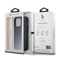 stitch telefono deklas - U.S. Polo Assn. Leather Stitch Apple iPhone 14 Pro Tamsiai mėlynas (Navy Blue) - 2 nuotrauka